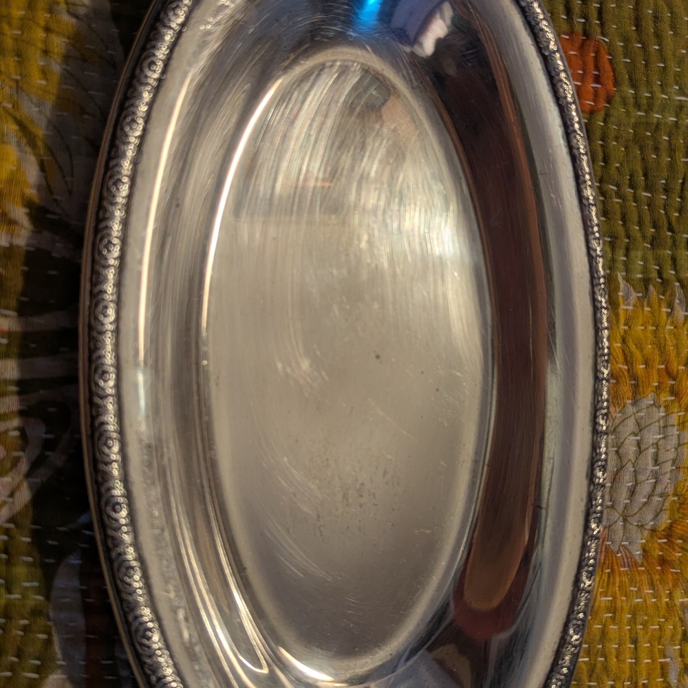 International Sterling Prelude Pattern Oval Serving Bowl 298 Grams